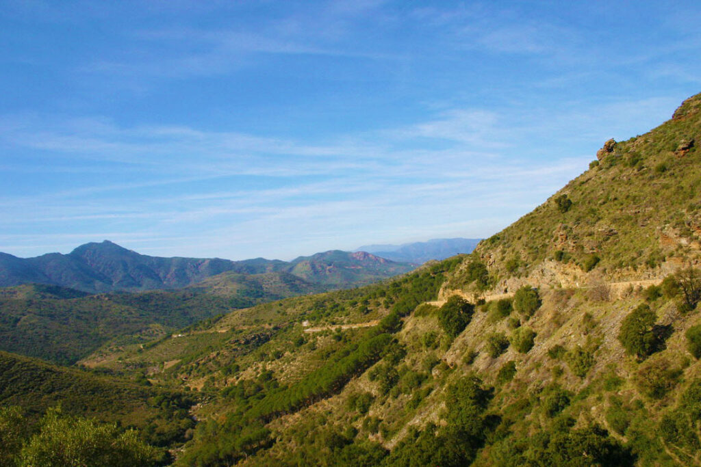 Berge auf dem Weg nach Cadaques, Spanien.