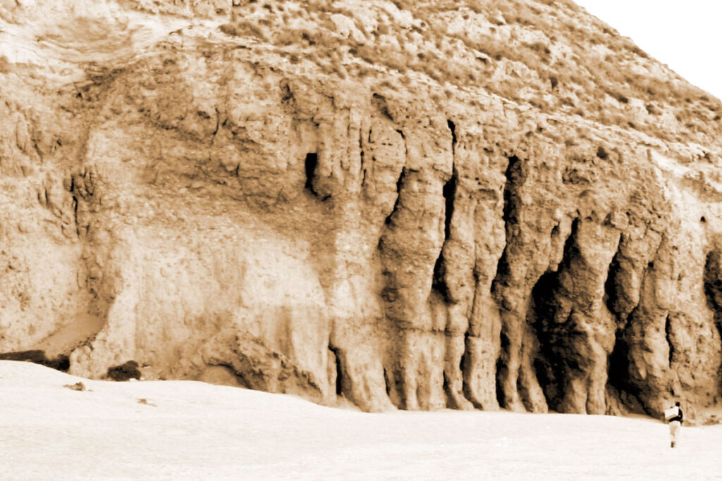 Felsen im südlichen Spanien. Elefanten im Felsen.
